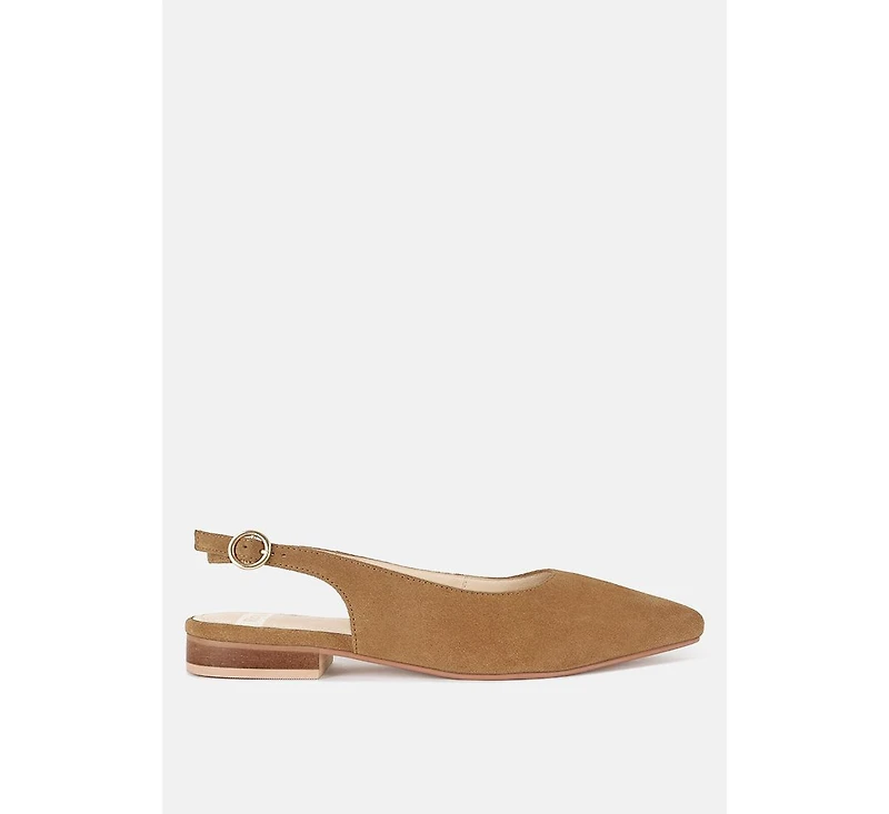 Hocane Real Suede Leather Slingback Sandals