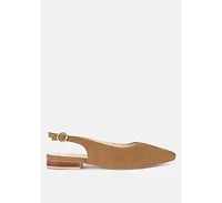 Hocane Real Suede Leather Slingback Sandals