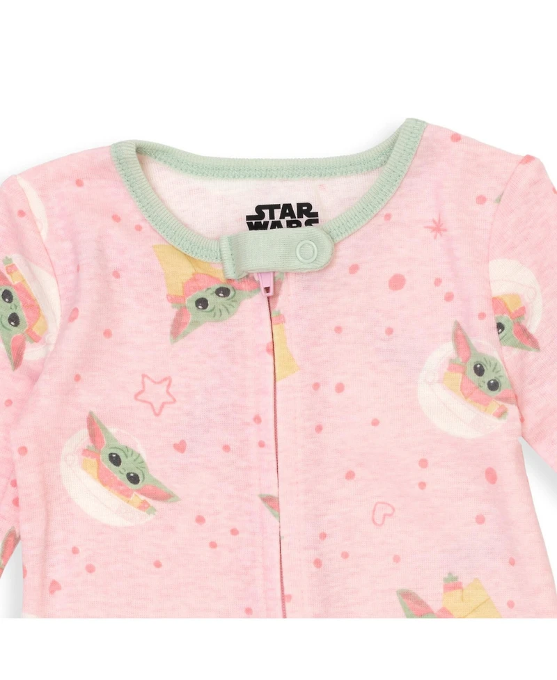 Star Wars Baby Girls 2 Pack Zip Up Sleep N' Play Coveralls