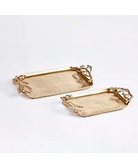 Pomegranate Branch Decorative Trays Set of 2