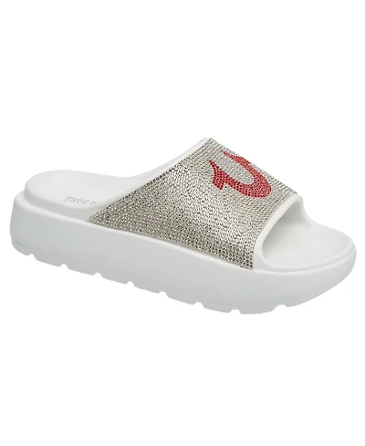 True Religion Ladies Stallion Rhinestone Logo Sandal