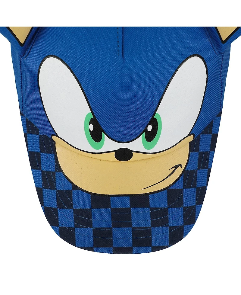 Sonic the Hedgehog Boys Face Youth Blue Traditional Adjustable Hat