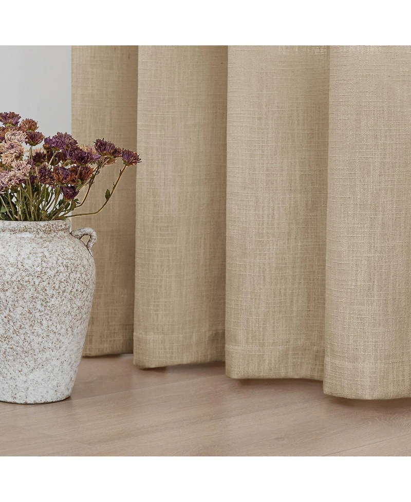 Linen Blend Privacy and Light Filtering Texture Grommet Pair(2 Panels