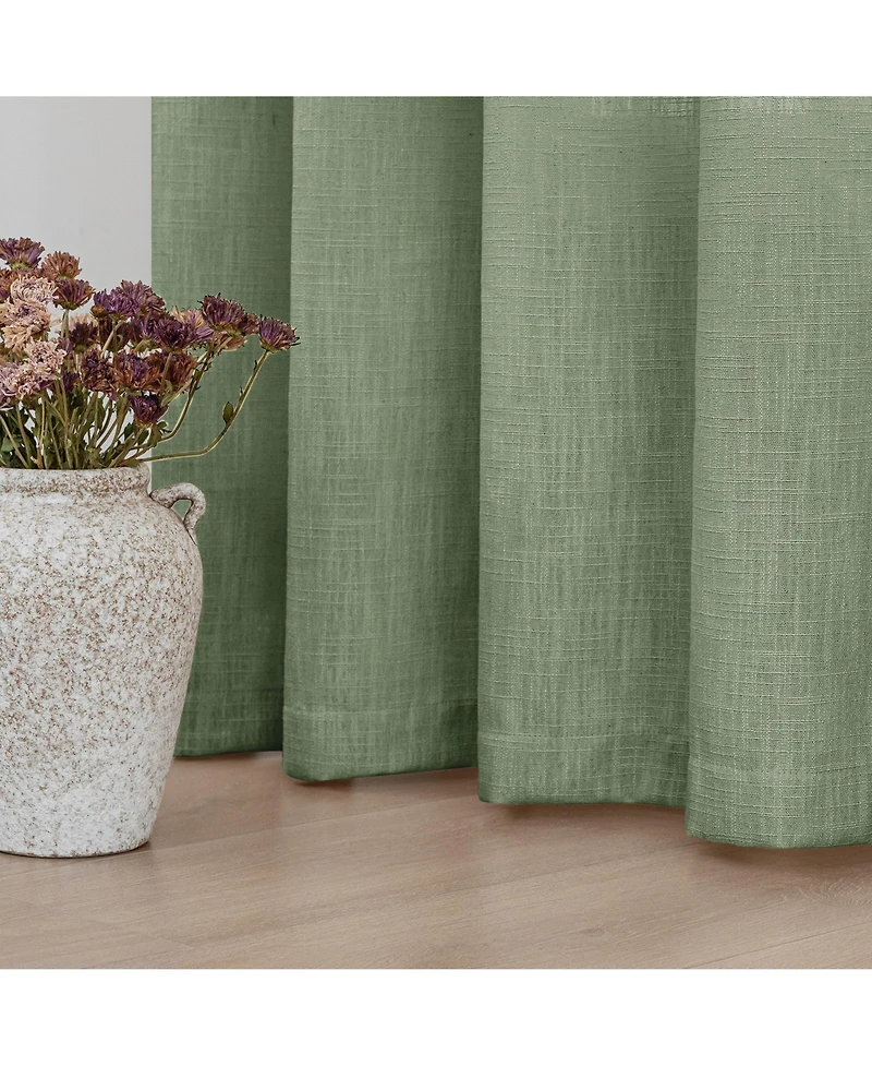 Linen Blend Privacy and Light Filtering Texture Grommet Pair(2 Panels