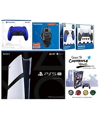Sony Playstation 5 Pro Bundle with Extra Controller, Plantronics Headset, Trigger Stop Kit