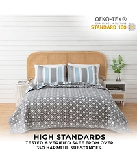 Linery & Co. Coastal Microfiber Quilt Set With Shams