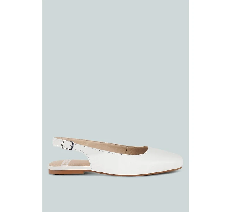 Sozani Genuine Suede Leather Slingback Flats