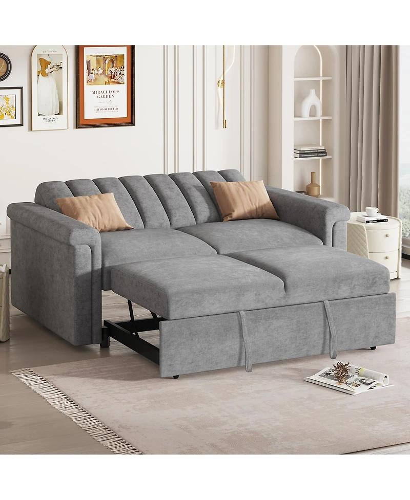 Convertible Soft Cushion Sofa Pull Bed ,for Two People to Sit On