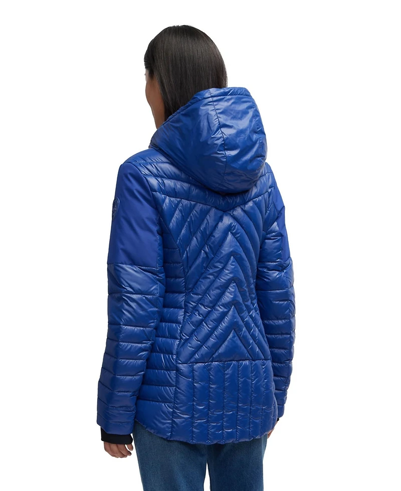 Pajar Women's Esmay Lightweight Mixed Media Quilted Packable Puffer