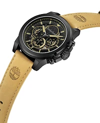 Timberland Men's Dress Sport Tan Genuine Leather Watch, 46mm