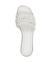 Marc Fisher Ltd Women's Vickee Woven Flat Slide Sandals