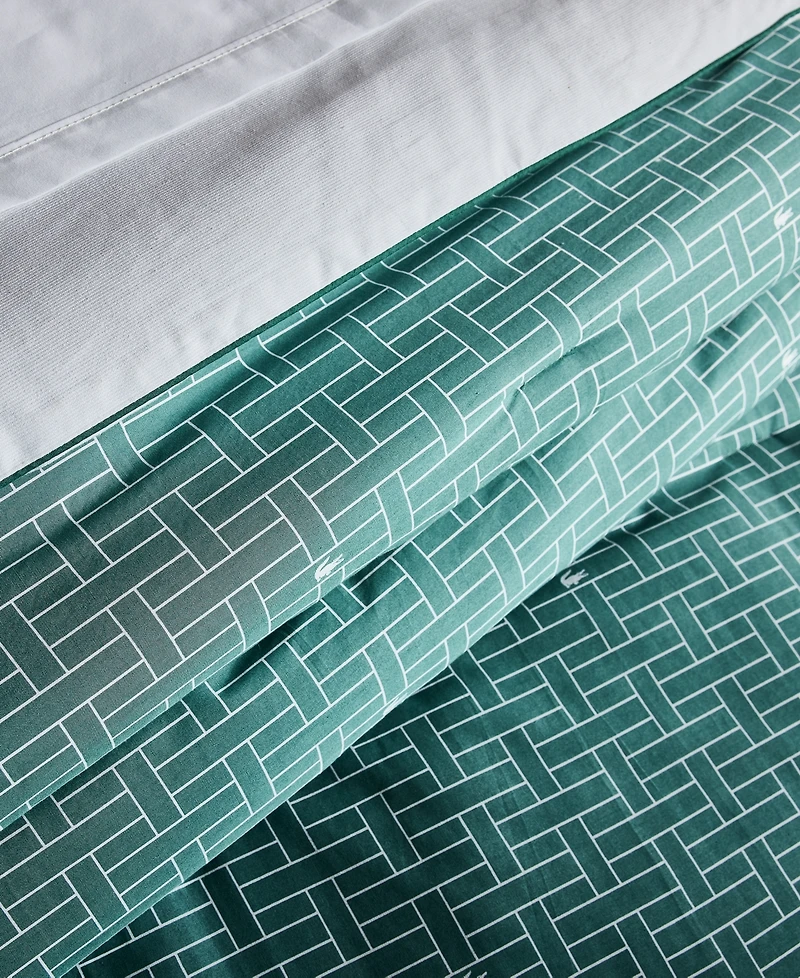 Lacoste Home Heritage Geo Cotton 3-Pc. Comforter Set