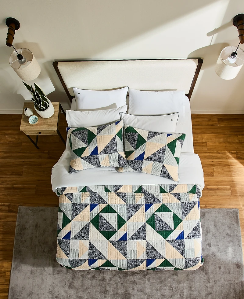 Lacoste Home Signature Cotton 3-Pc. Quilt Set, King
