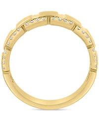 Effy Men's Diamond Brush Finish Band (1/3 ct. t.w.) in 14k Gold