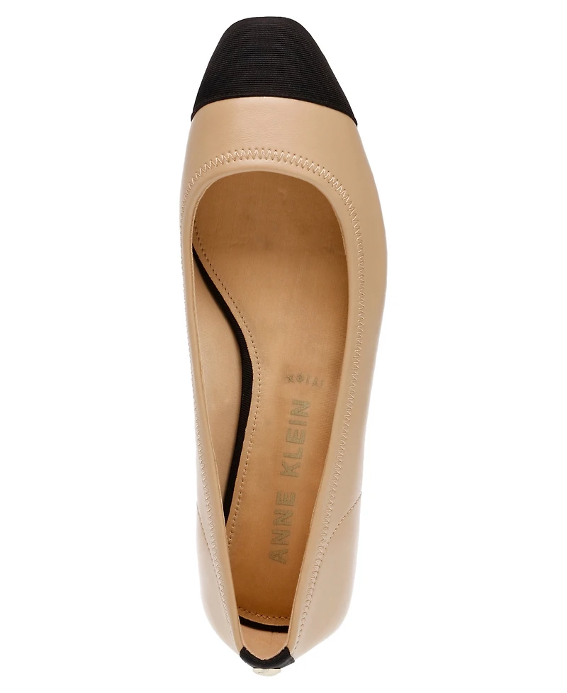 Anne Klein Women's Carlie Almond Toe Ballet Flats