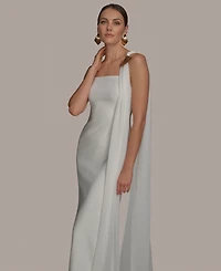 Donna Karan New York Women's Straight-Neck Chiffon-Sash Gown
