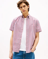 Tommy Hilfiger Men's Americana Tailored Relaxed-Fit Check Button-Down Shirt