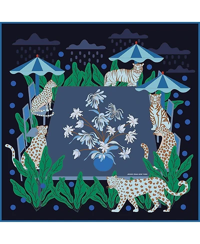 Jessie Zhao New York Double Sided Wool Silk Scarf Of Night Banquet