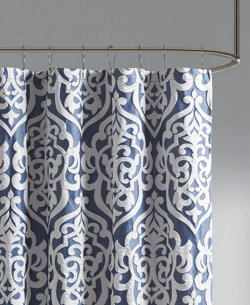 Madison Park Odette Jacquard Shower Curtain, 72" x
