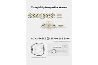 Women's Watch 32mm Dial Calendar Stainless Steel Strap Victoria Hyde