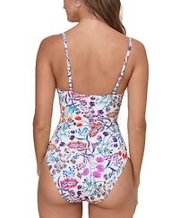 Andie Women's Amalfi Striped Scoop-Neck One-Piece Swimsuit