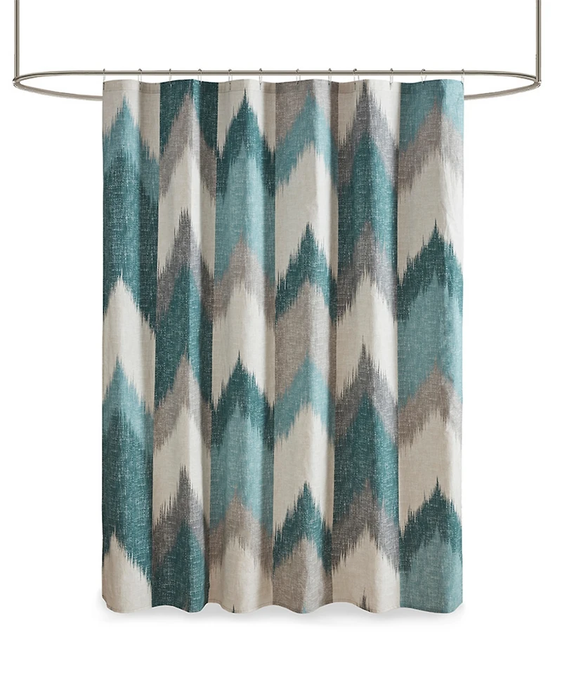 Ink+Ivy Alpine Chevron Stripe Cotton Shower Curtain, 72" x