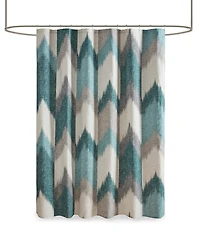 Ink+Ivy Alpine Chevron Stripe Cotton Shower Curtain, 72" x