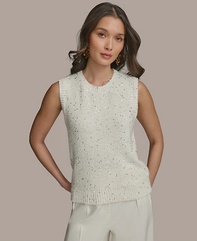 Donna Karan New York Women's Sequined Sleeveless Sweater
