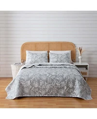 Linery & Co. Delicate Floral Microfiber Quilt Set With Shams