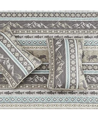 Linery & Co. Wildlife Stripe Microfiber Quilt Set With Shams