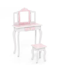 Kids Vanity Set with Drawer and 3 Makeup Accessories