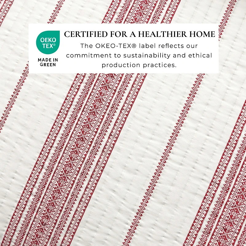 Linery & Co. Farmhouse Stripe Microfiber Quilt Set With Shams