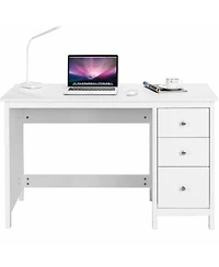 3-Drawer Home Office Study Computer Desk with Spacious Desktop