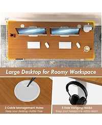 55 x 24 Inches Sit Stand Home Office Desk with 3 Memory Height Settings