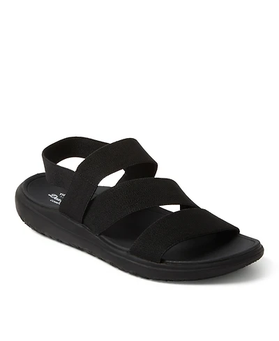 Dearfoams Women's Emilia Elastic Gore Strappy Sandal