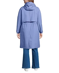 Lands' End Plus Squall Packable Long Raincoat