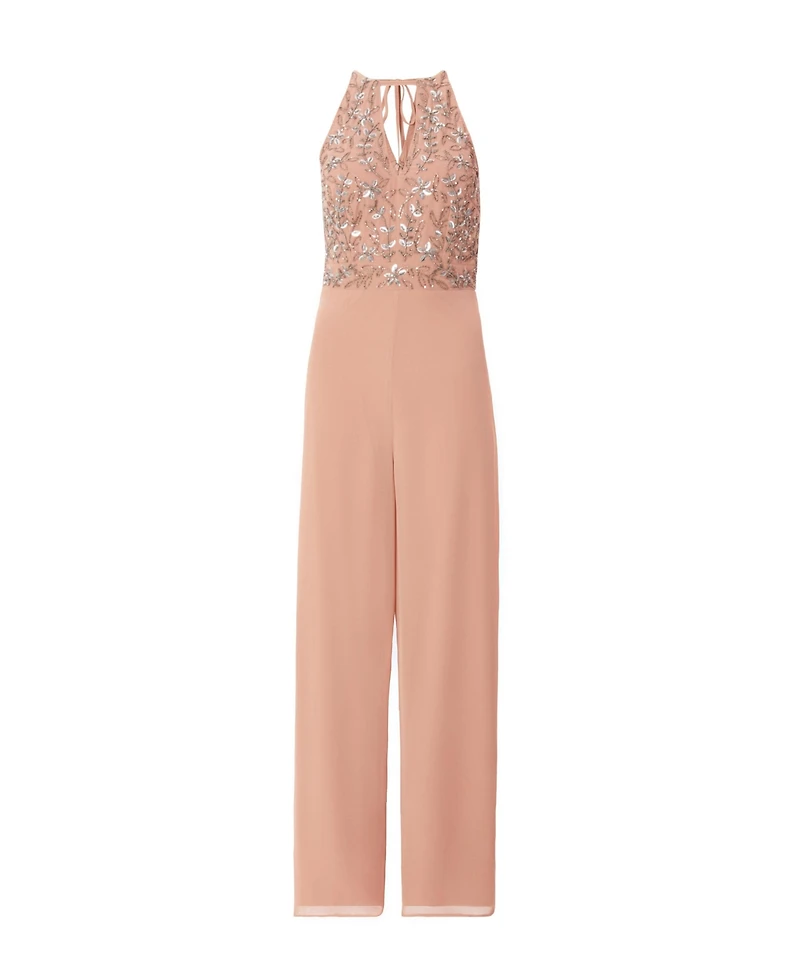 Quiz Women's Beaded V Neck Chiffon Jumpsuit