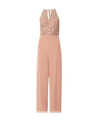 Quiz Women's Beaded V Neck Chiffon Jumpsuit