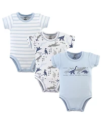 Touched by Nature Baby Boys 3Pk Natural Bodysuits