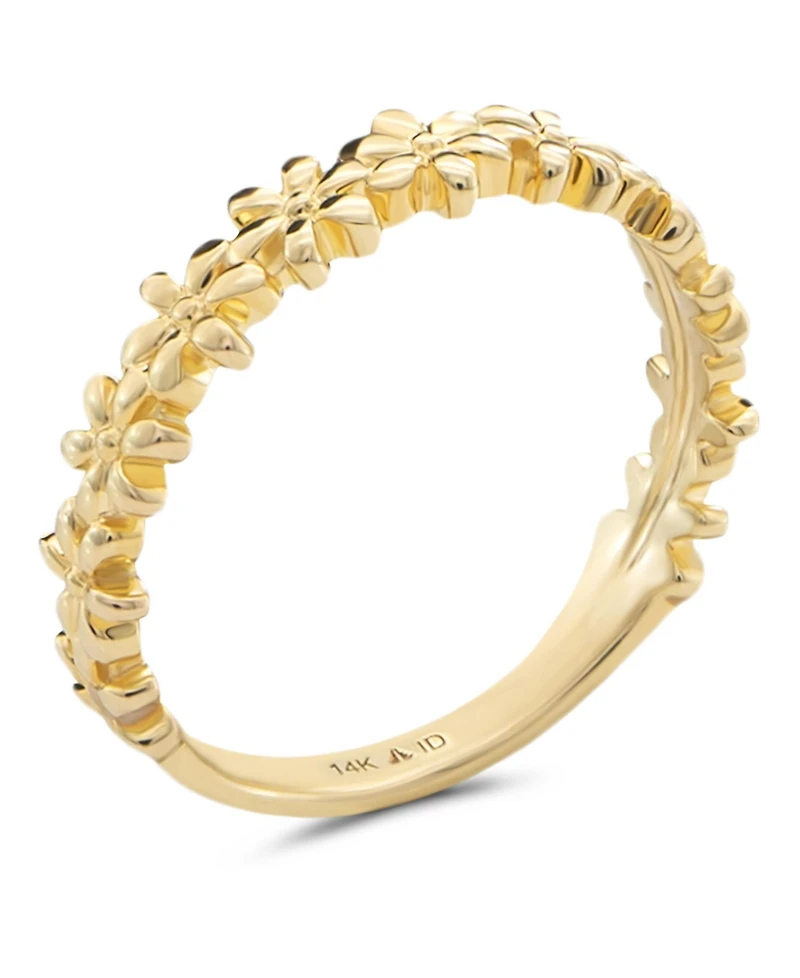 Devata Daisy Flower Ring in 14K Gold, Size 9, approx. 2.6 grams