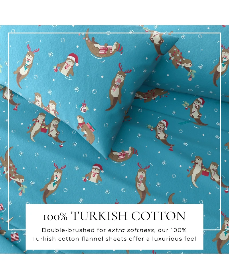 Linery & Co. 100% Turkish Cotton Winter Flannel Sheet Set