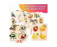 Quokka Wooden Puzzles for Toddlers 1-3 – Pegged Puzzles for Kids