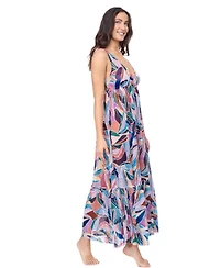 Profile by Gottex Women's Aura V Neck Maxi Mesh Dress