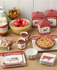 Certified International Vintage Farm 3-d Cow Cookie Jar