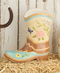 Certified International Rosewood 3-d Boot Vase