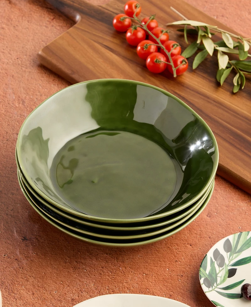 Certified International Verde Soup Bowls, Set of 4, Service for 4