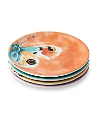 Certified International Butterflies Salad Plates, Set of 4, Service for 4