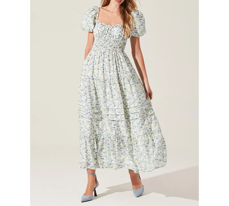 Astr the Label Women's Florentina Puff-Sleeve Maxi Dress