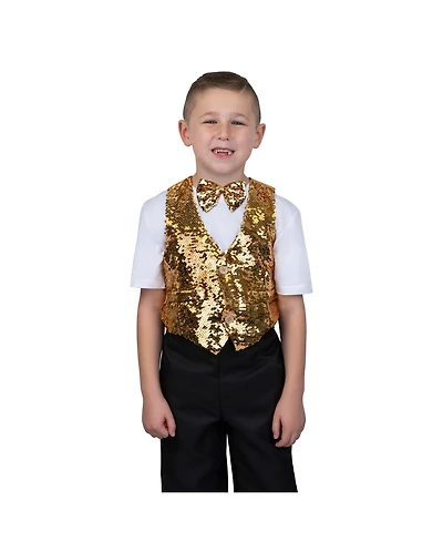 Sequin Vest with Bowtie