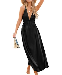 Cupshe Women's On the Edge Black Maxi Beach Dress